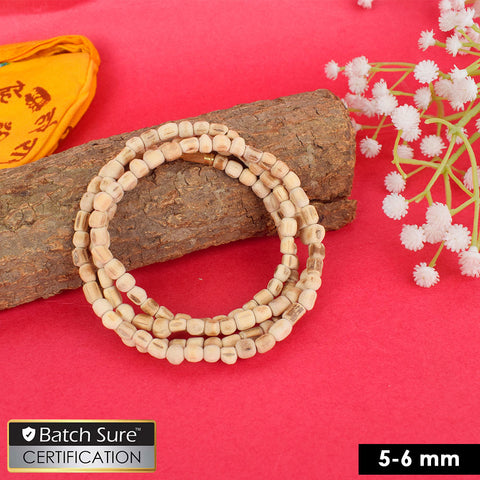 100% Original Tulsi Jap Mala with 5-6mm round beads for chanting and meditation. Indiaβs Largest Pooja Accessories Brand - www.satvikstore.in