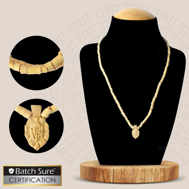 100% Original Tulsi Mala with handcrafted Tulsi beads and a Radha locket, perfect for devotion, meditation, and spiritual wear. India’s Premium Jap Mala Store- www.satvikstore.in
