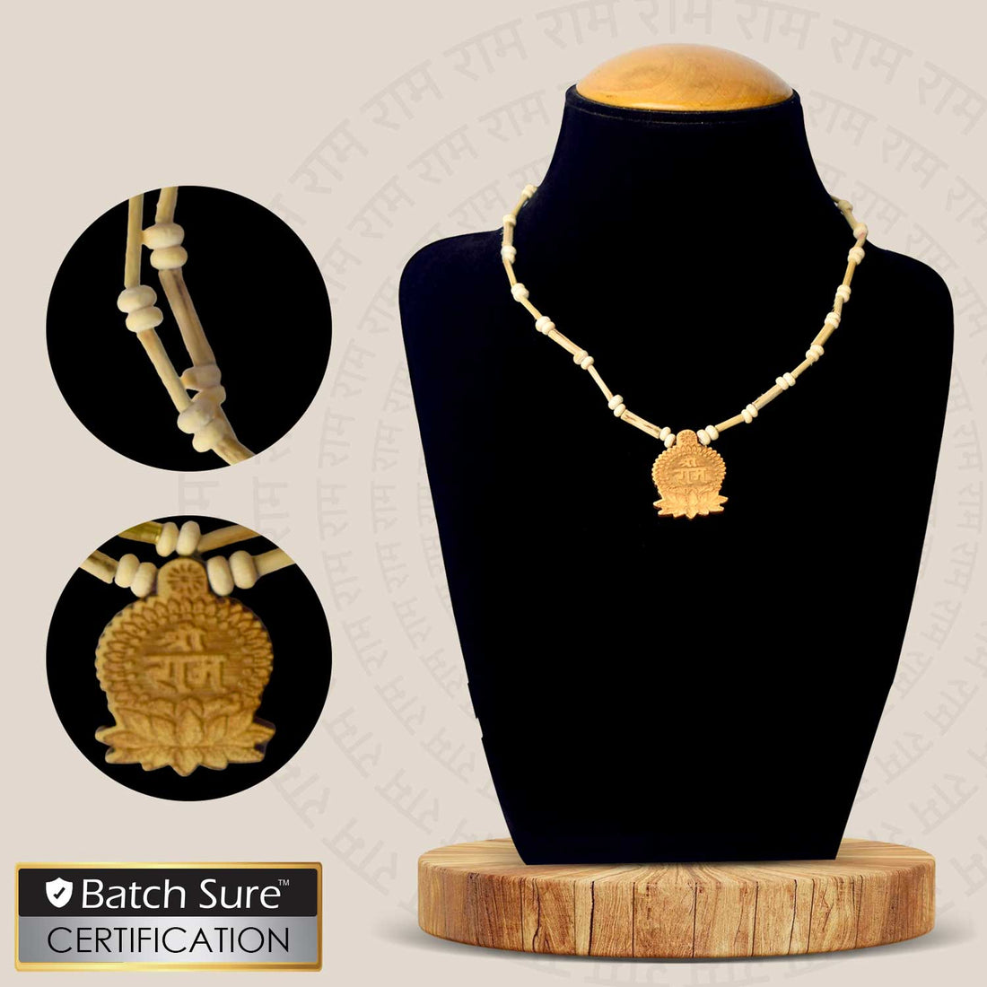 100% Original Tulsi Mala with Shri Ram Wooden Locket | India’s Largest Brass Idols Brand - www.satvikstore.in