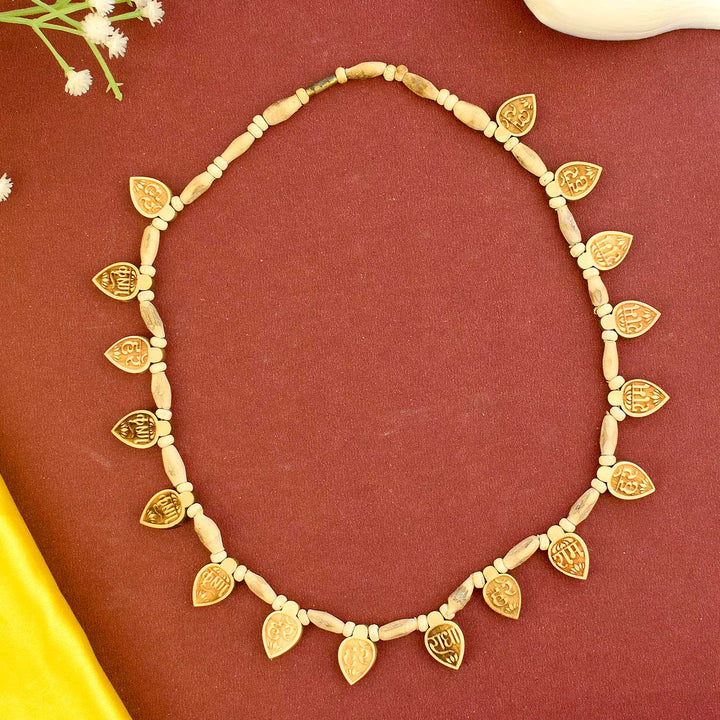 100% Pure Tulsi Wooden Mala with Hare Ram Hare Krishna Engraved Wooden Locket for Chanting and Meditation. India’s Largest Brass Idols Brand - www.satvikstore.in