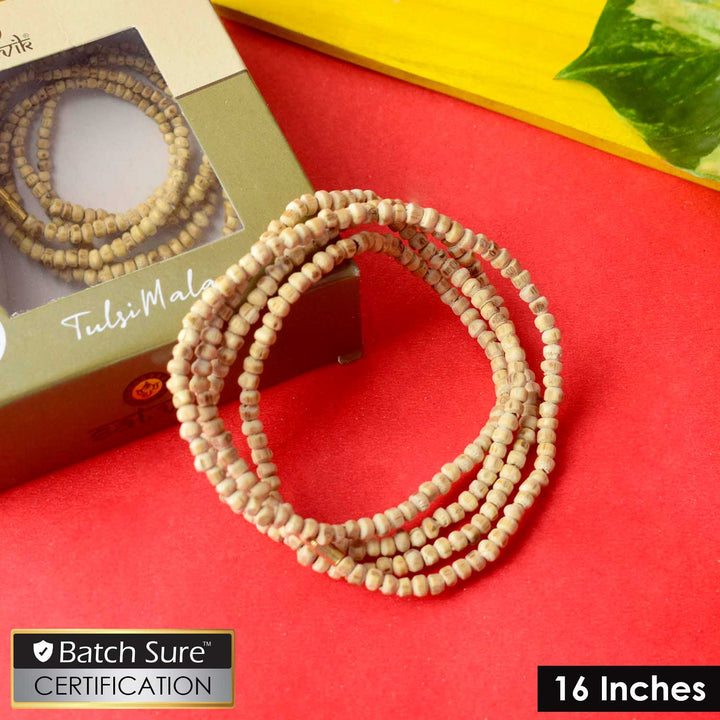 100% original Tulsi Kanthi Mala made with small, natural Tulsi beads, traditionally used for spiritual and devotional practices India’s Premium Jap Mala Store - www.satvikstore.in