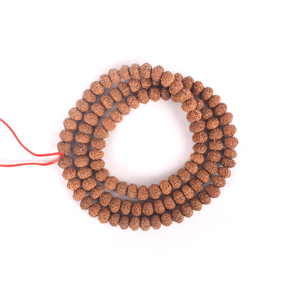 8 Mukhi Semi Pathariya Rudraksha Mala 9-10mm