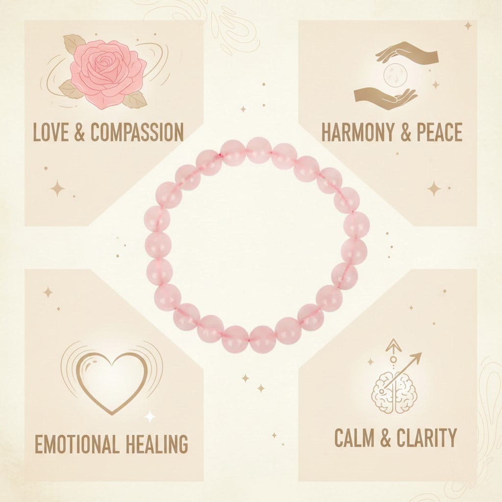 Dhan Yog & Rose Quartz Bracelet Combo with Hanuman Chalisa Pendant