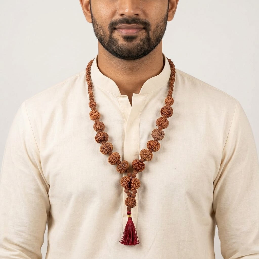 Siddha Mala with 1 Mukhi Underdeveloped (Collector Grade, Nepal- Thread)