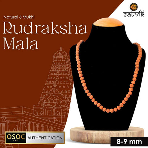 Original 6 Mukhi Rudraksha Mala β 108 Beads for Wisdom, Focus & Emotional Balance. Indiaβs Premium Jap Mala Store - www.satvikstore.in