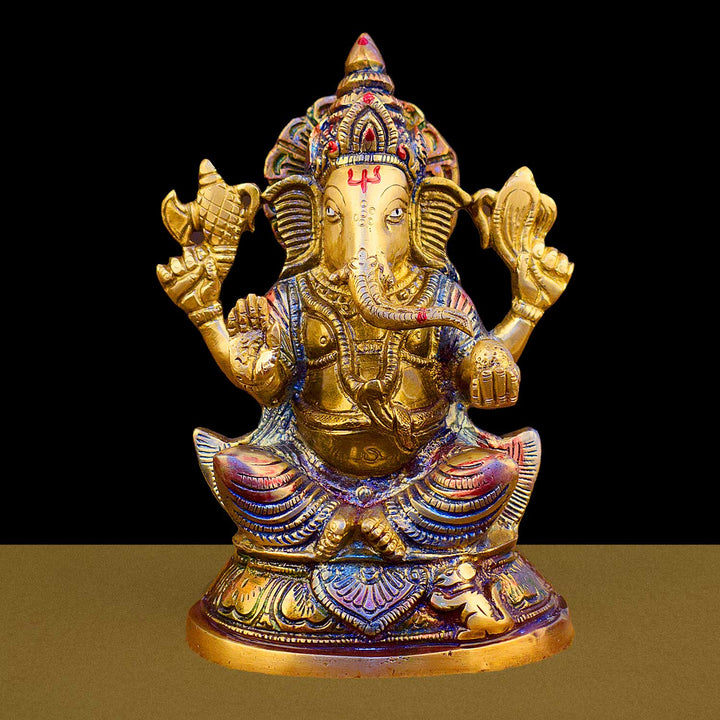 Lord Ganesh, Ganpati, known for Blessing Good Health and Wealth, The Idol Is made from Premium Quality material for long lasting use. Handmade product from the Artisanship of India's Craftsman with Using Modern Style.