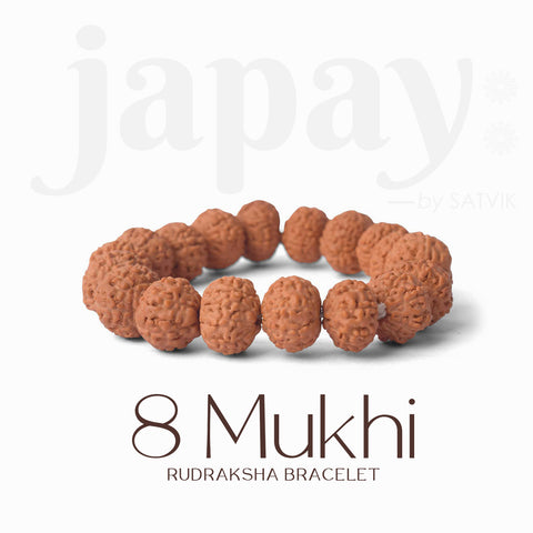 8 Mukhi Rudraksha Bracelet β Original Ganesha Beads for Wisdom, Clarity & Success. Indiaβs Largest Pooja Accessories Brand - www.satvikstore.in