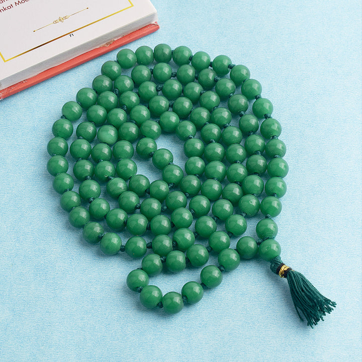 Hakik Jap Mala (Green) – A Healing and Prosperity-Enhancing Spiritual Mala for Emotional Balance and Positive Energy. India’s Premium Hakik Jap Mala Store - www.satvikstore.in