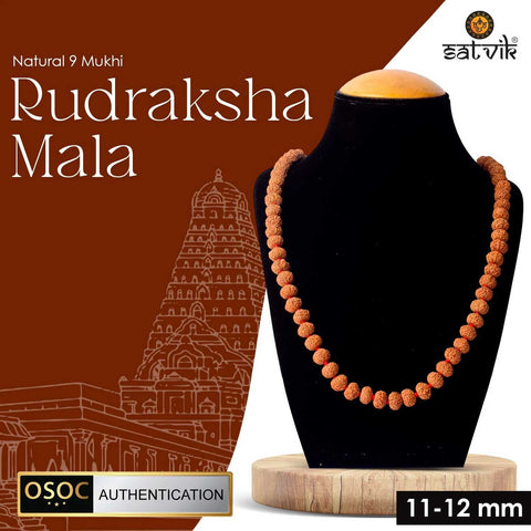 Original 9 Mukhi Rudraksha Mala β 108 Beads for Strength, Protection & Spiritual Power.Indiaβs Premium Jap Mala Store - www.satvikstore.in