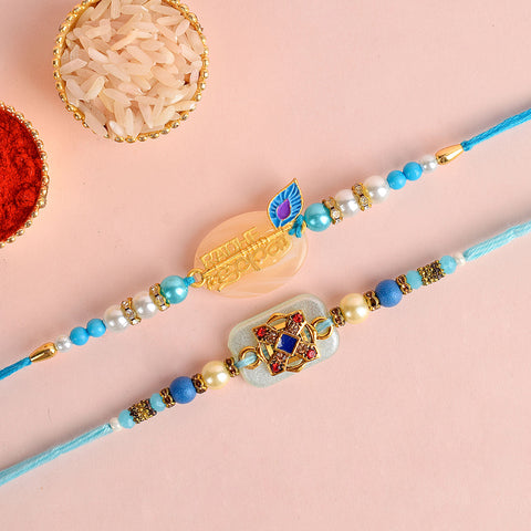 Set of 2 Traditional Rakhis for Brothers with Roli Chawal and Ram Sita Stickers β Raksha Bandhan Gift Pack. Indiaβs Largest Pooja Accessories Brand - www.satvikstore.in