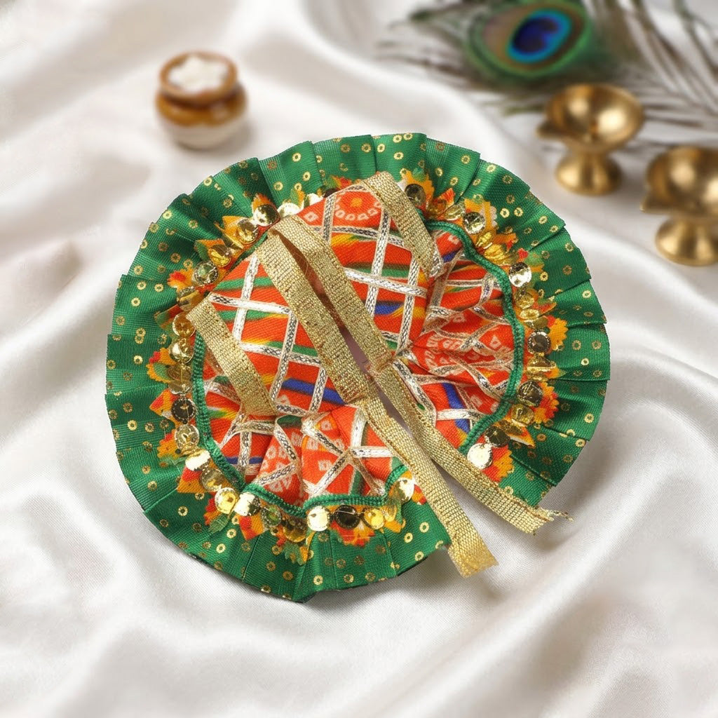 Bandhani Print Laddu Gopal Dress | India’s Largest Pooja Accessories Brand – www.satvikstore.in