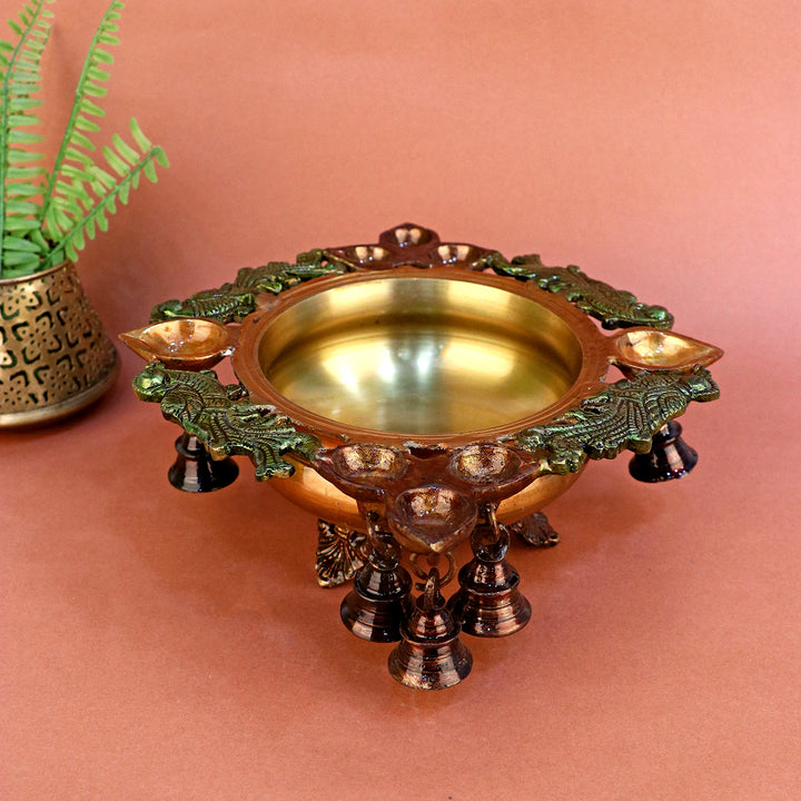 3.5 Inch Brass Designer Floral Urli β Elegantly Crafted Traditional Bowl with Intricate Floral Design, Perfect for Floating Flowers, Candles, and Festive Home Decor. No.1 Brass Idol Store www.satvikstore.in