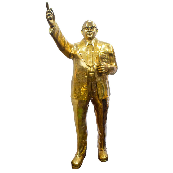 77 Inch Monumental Brass Dr. Bhimrao Ramji Ambedkar Statue – Symbol of Equality, Justice, and Leadership for Public Spaces or Institutional Decor.India's Largest Puja Accessories Brand - Satvik No. 1 Brass Idol Collection