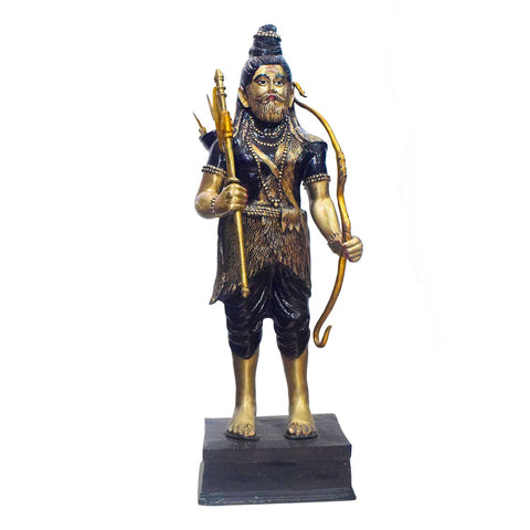 48 Inch Large Brass Lord Parashurama Statue with Bow & Axe β Exclusive Collectorβs Piece, Symbolizing Divine Power, Courage, and Justice for Temple or Grand Decor. India's Largest Puja Accessories Brand - Satvik No. 1 Brass Idol Collection