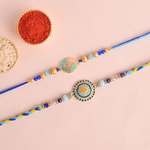 Set of 2 Traditional Rakhis for Brothers with Roli Chawal and Ram Sita Stickers β Raksha Bandhan Gift Pack. Indiaβs Largest Pooja Accessories Brand - www.satvikstore.in