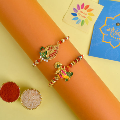 Set of 2 Traditional Rakhis for Brothers with Roli Chawal and Ram Sita Stickers β Raksha Bandhan Gift Pack. Indiaβs Largest Pooja Accessories Brand - www.satvikstore.in