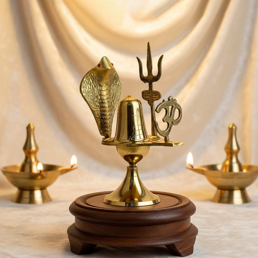 Charming Pure Brass Shivling (16 cm) India’s Largest Pooja Accessories Brand – www.satvikstore.in