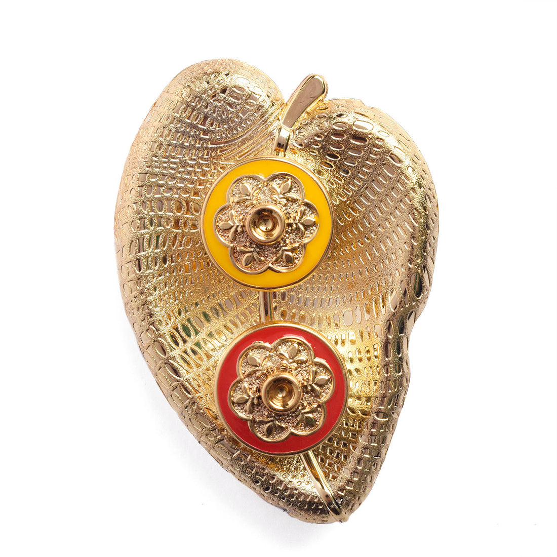 Leaf Shape Kumkum Dispenser for Rituals