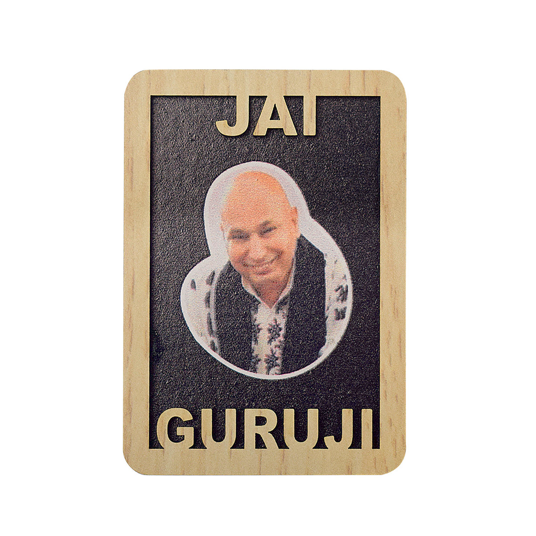 Guruji's Blessing: Vibrant Wooden Fridge Magnets for Multipurpose Home Decor