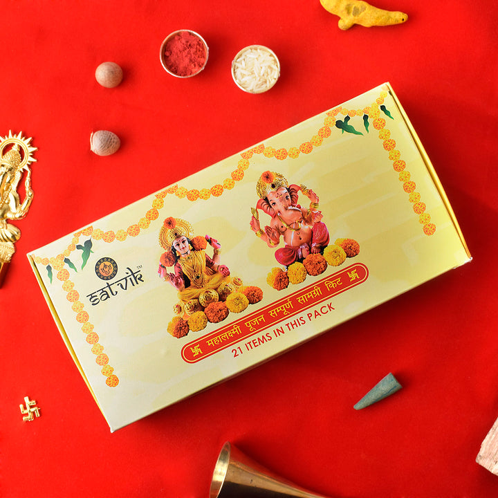 Complete Pujan Samagari Kit which are required for Diwali Pujan | Buy Pujan Kit Online | Pooja Kit Online | Satvikstore.in