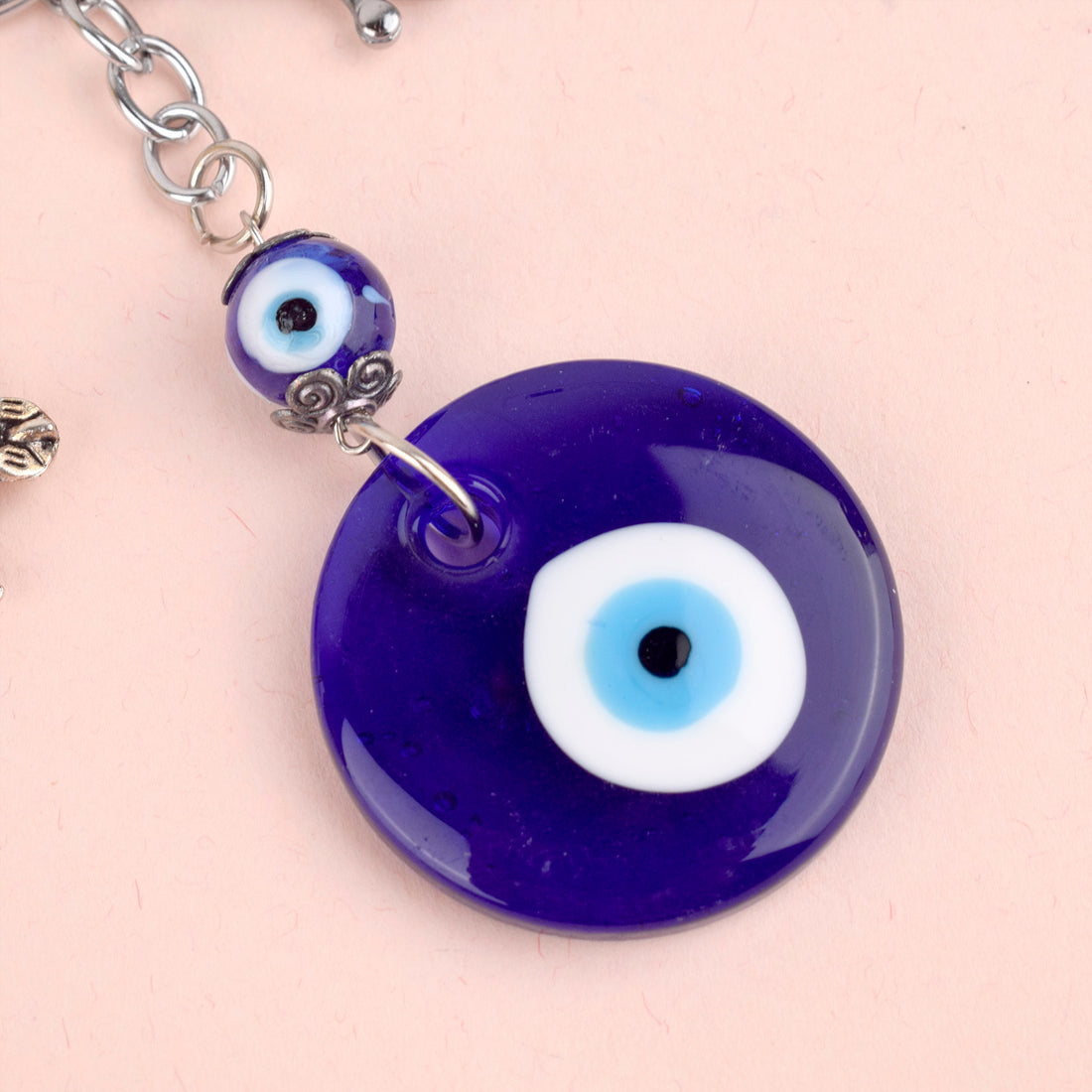 Metal Blue Evil Eye Keychain for Keys and Bags – Perfect Gift