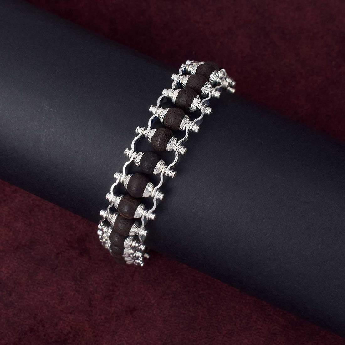Silver Plated Karungali Bracelet – Govt Certified Premium IGP Spiritual Wear