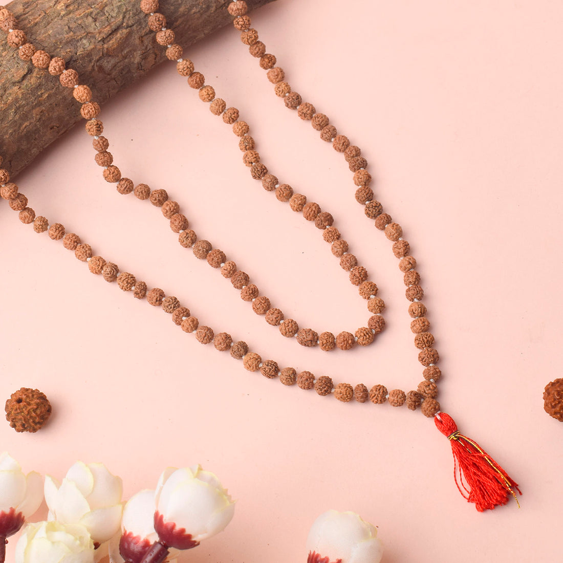 5 Mukhi Rudraksha Mala 5-6mm for Daily Jaap