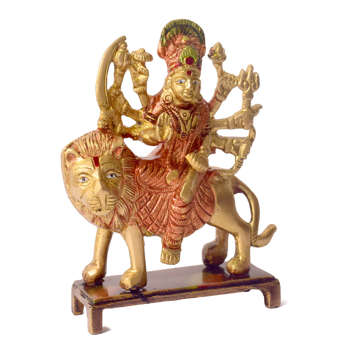 5.5 Inch Charming Brass Sherawali Mata Idol