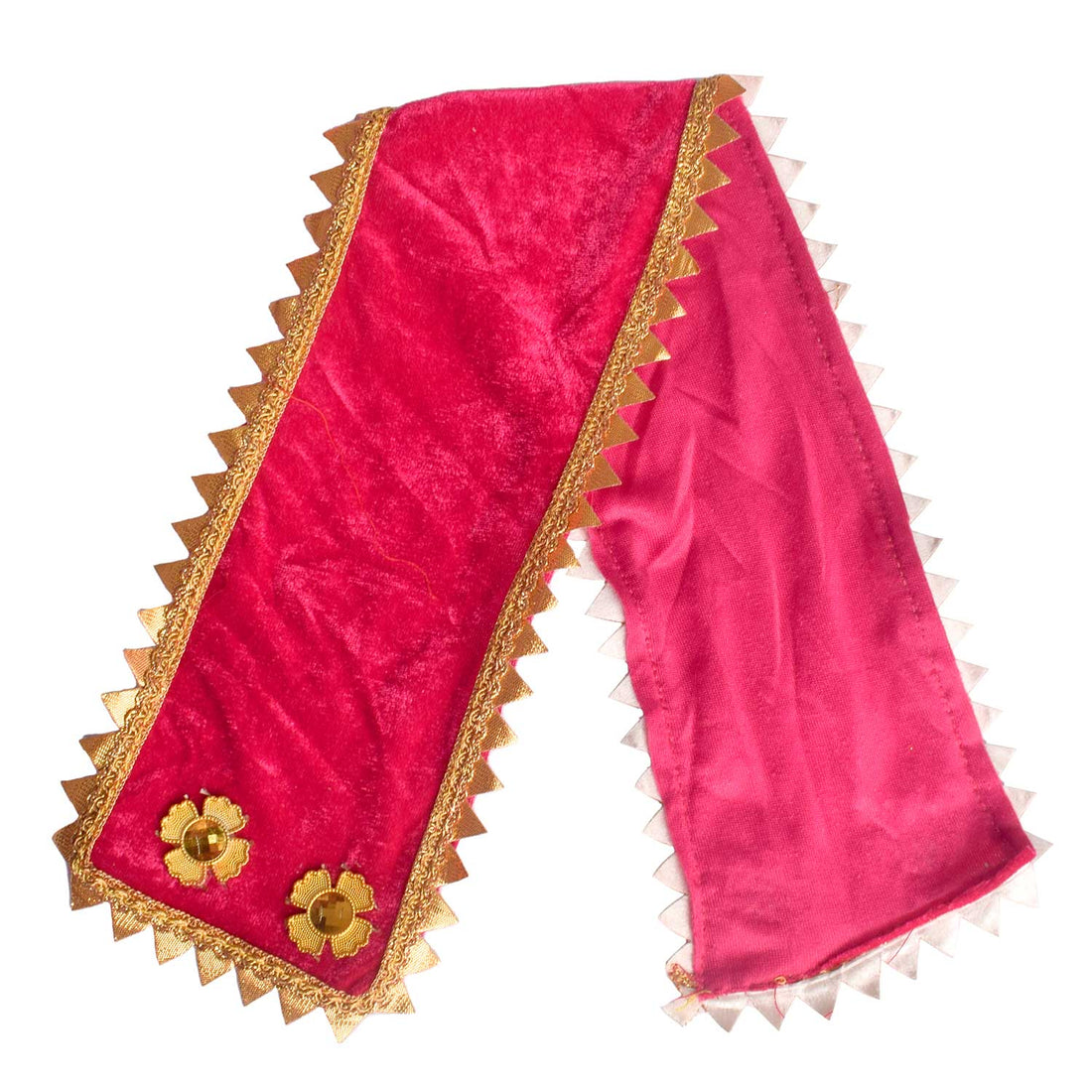 Premium Designer Pink Velvet Ganpati Idol Patka