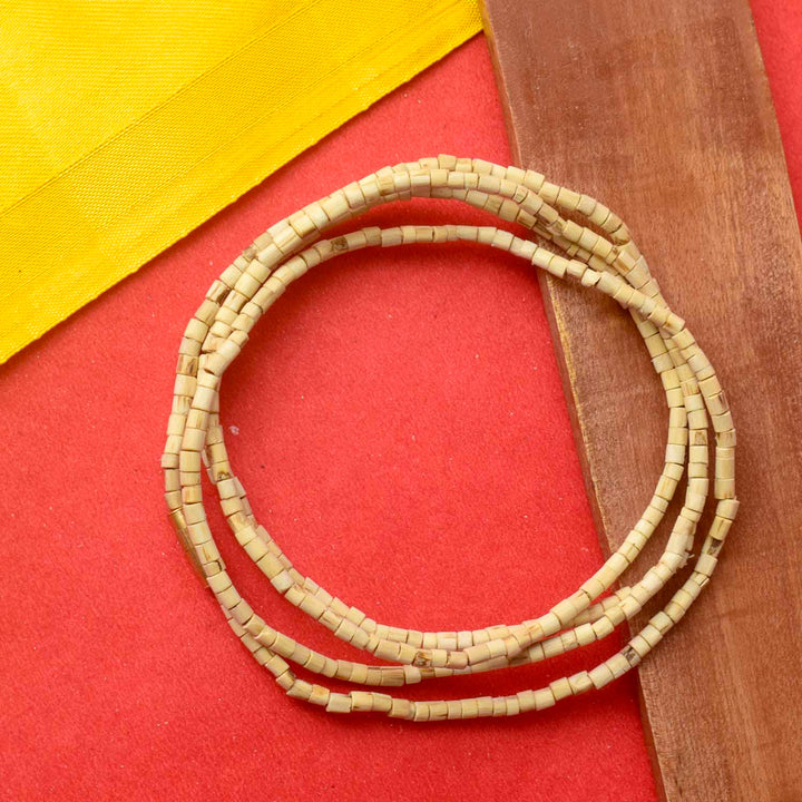 100% Pure Tulsi Bead Mala with natural, round Tulsi wood beads, perfect for mantra chanting, meditation, and daily spiritual use. India’s Premium Jap Mala Store- www.satvikstore.in