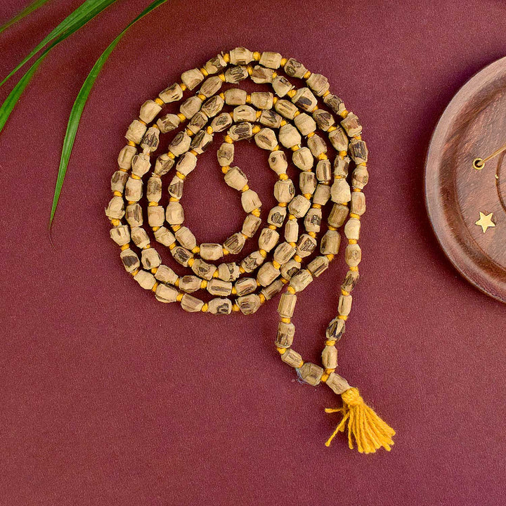 100% Original Tulsi Jaap Mala with sacred, handcrafted Tulsi beads, used for mantra chanting, meditation, and spiritual devotion. India’s Premium Jap Mala Store- www.satvikstore.in