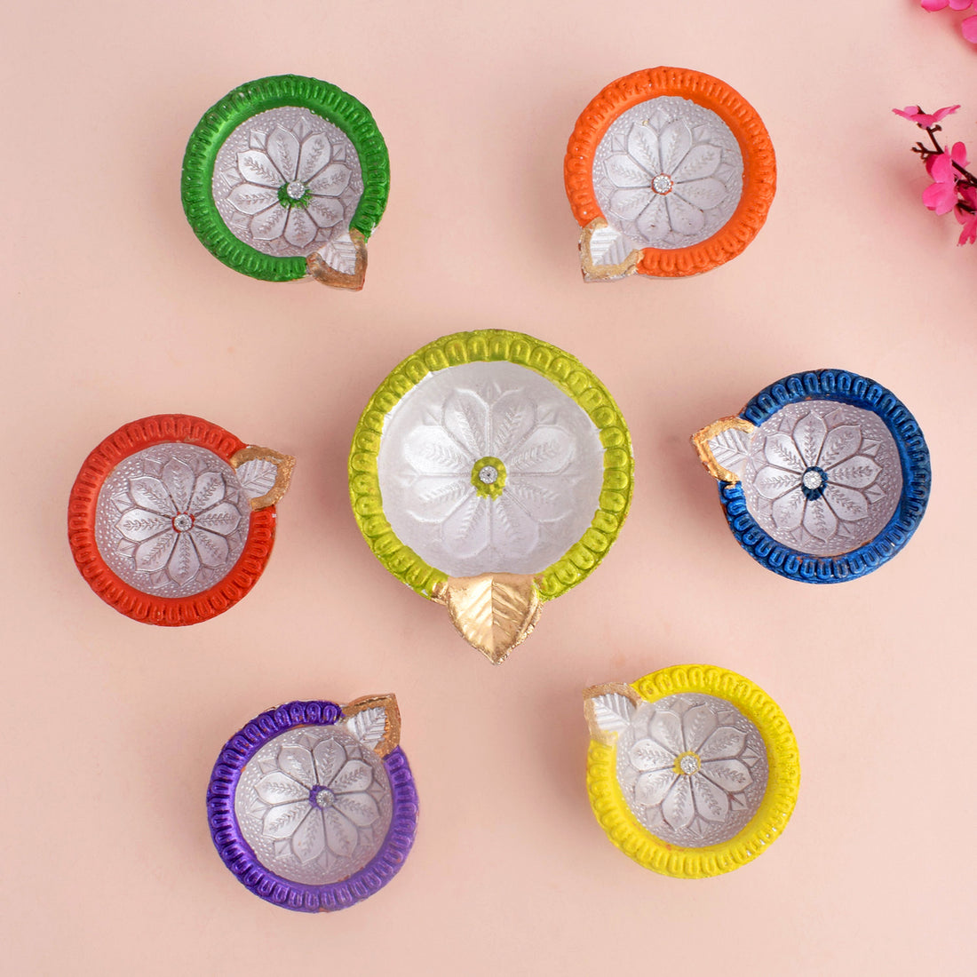 Joyous Diwali festivity with clay Diya
