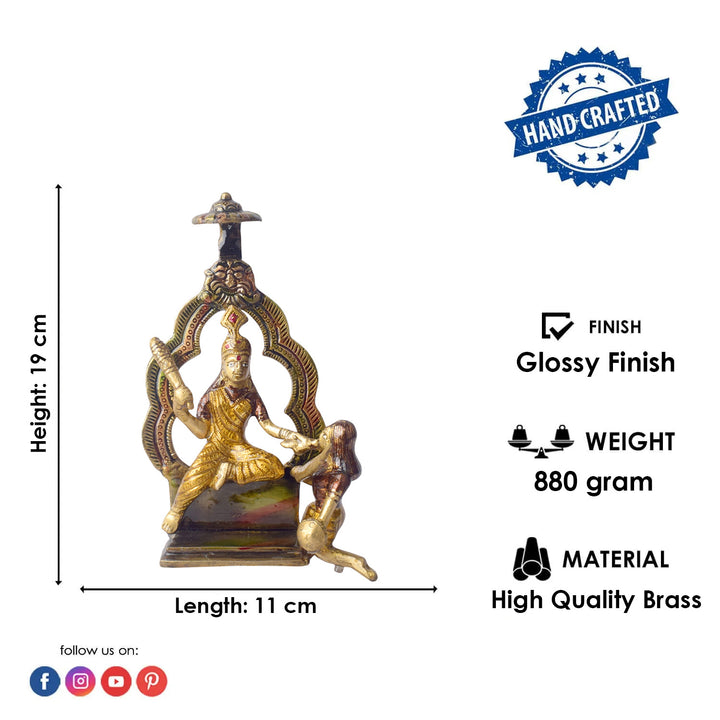 The "Baglamukhi Mata Idol" is a revered representation of Goddess Baglamukhi, known for her divine power to protect and grant victory over adversities. Often depicted with a serene and commanding presence, Baglamukhi Mata is believed to offer strength, courage, and the ability to overcome obstacles.