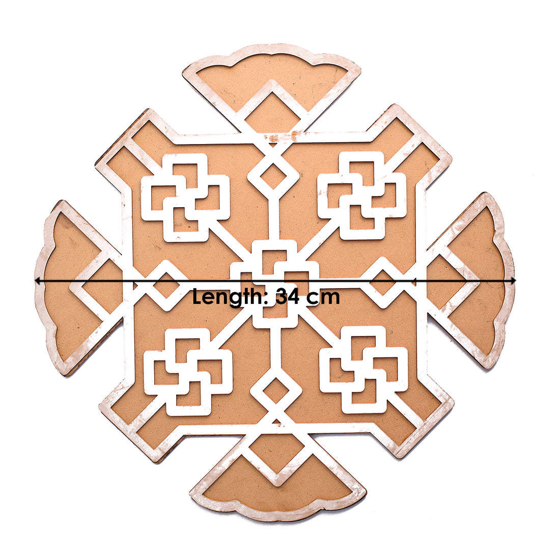 Traditional Elegance: 1 PCS Reusable MDF Wooden Rangoli Stencils
