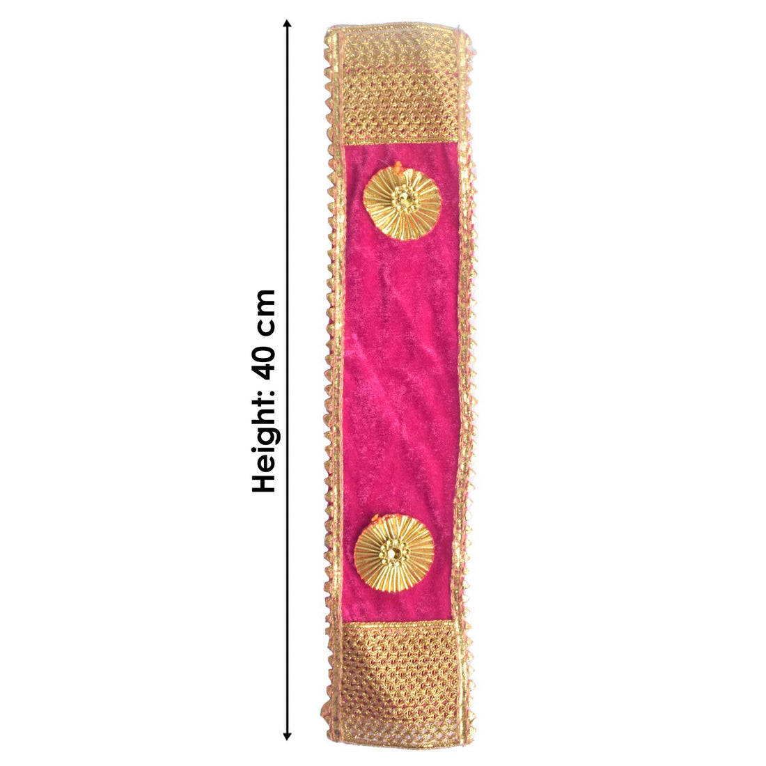 Premium Designer Magenta Velvet Ganpati Idol Patka