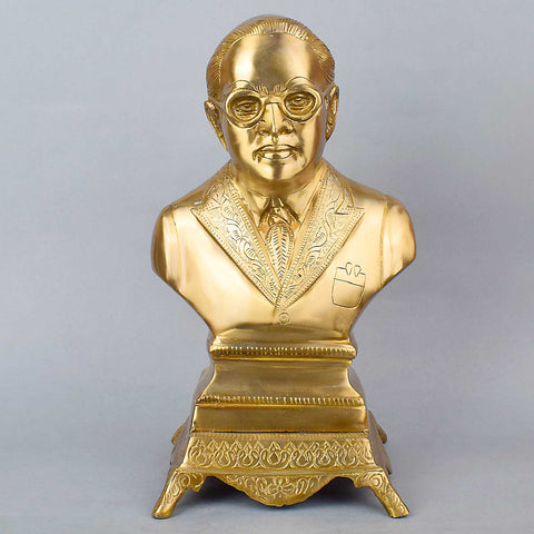 12.6 Inch Dr. B.R. Ambedkar  Brass Idol β Inspirational Leader Statue for Home, Office Decor, or Patriotic Gifting.India's Largest Puja Accessories Brand - Satvik No. 1 Brass Idol Collection