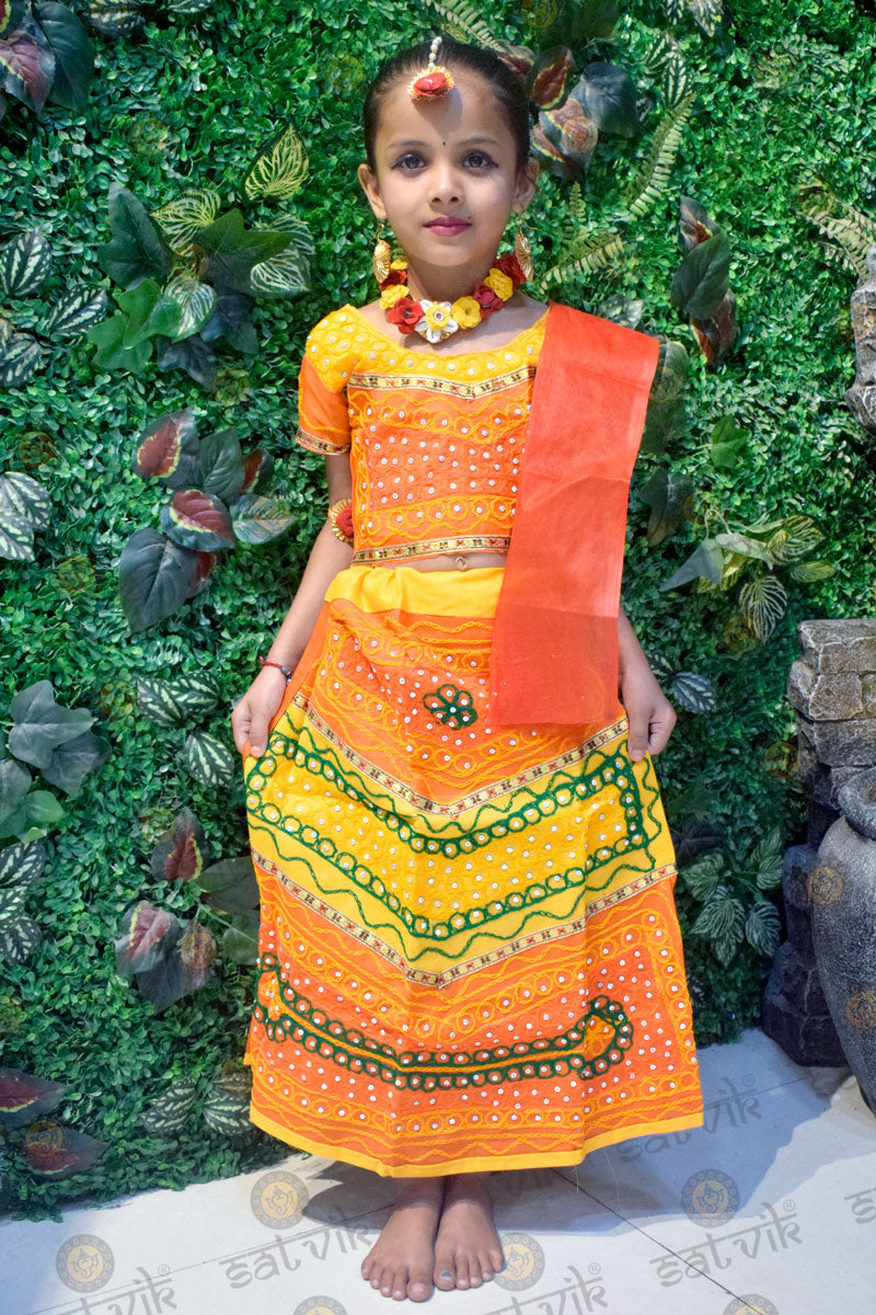 Elegant Chikankari Radha Dress | India’s Largest Pooja Accessories Brand – www.satvikstore.in