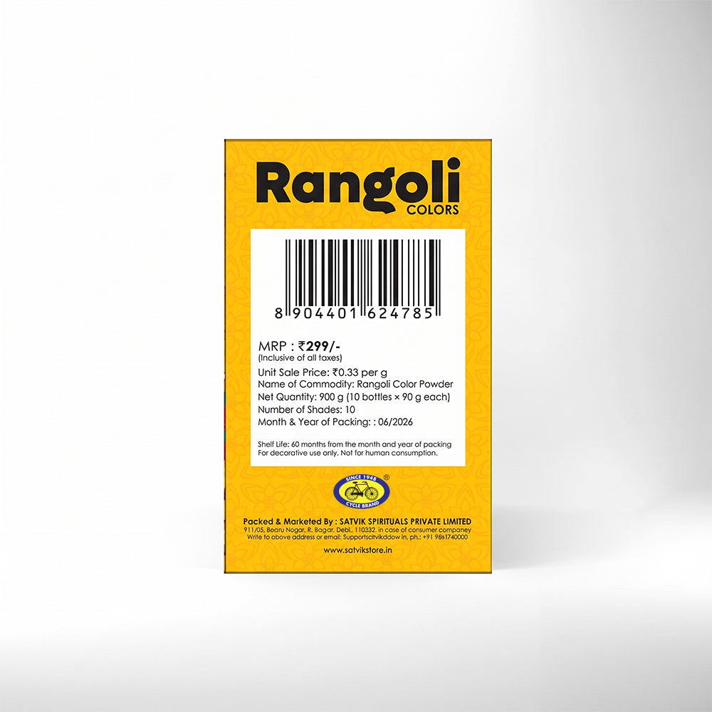 Rangoli Colors (10 Pc Bottle Pack)