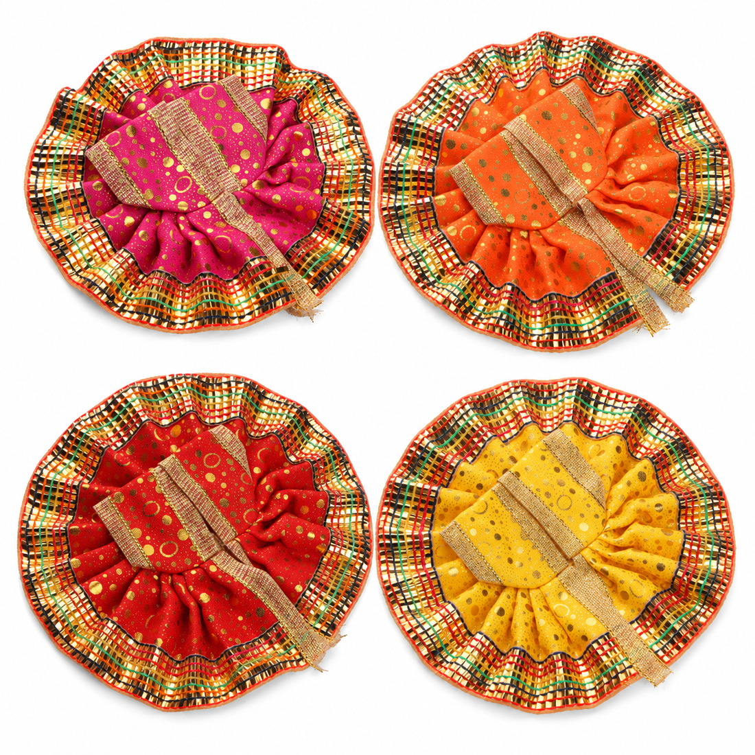 Dotted Pattern Laddu Gopal Dress with Golden Border
