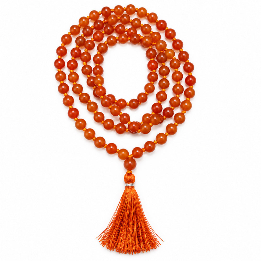 Hakik Jap Mala (Dark Orange)