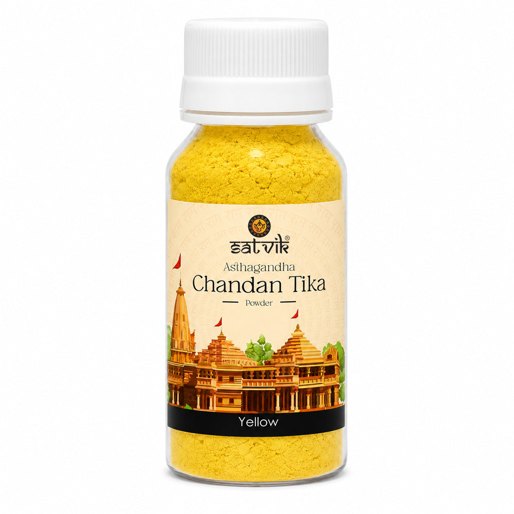 Yellow Saffron Chandan Tika Powder