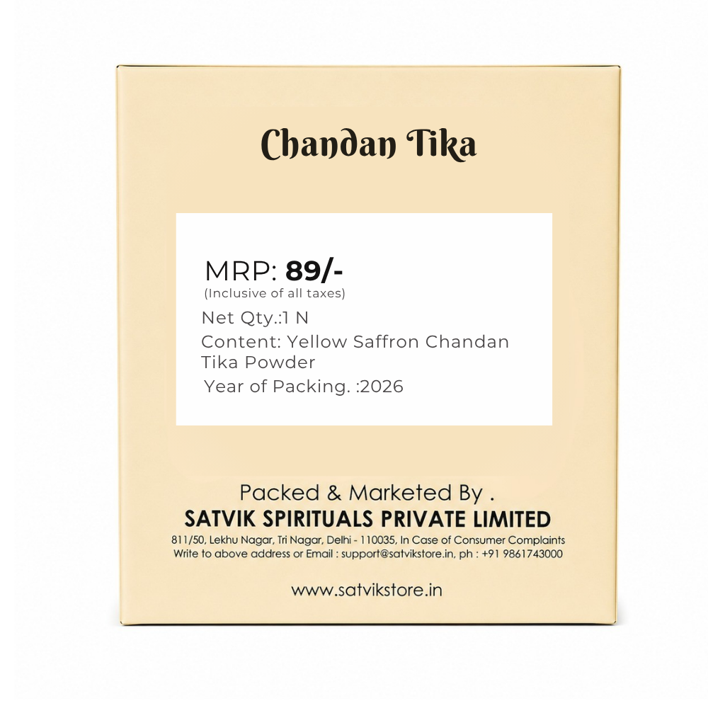 Yellow Saffron Chandan Tika Powder