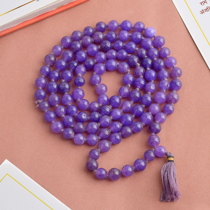 Hakik Jap Mala (Purple) β A Spiritual Meditation Mala for Wisdom, Inner Peace, and Higher Consciousness. Indiaβs Premium Hakik Jap Mala Store - www.satvikstore.in