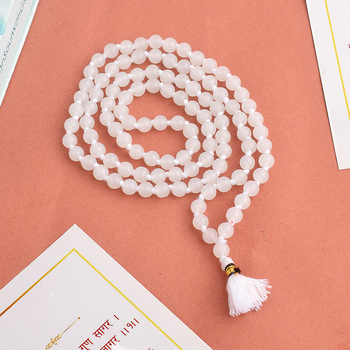 Hakik Jap Mala (White) β A Spiritual Healing Mala for Peace, Clarity, and Emotional Balance. Indiaβs Premium Hakik Jap Mala Store - www.satvikstore.in