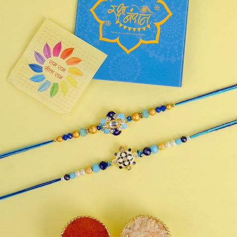 Set of 2 Traditional Rakhis for Brothers with Roli Chawal and Ram Sita Stickers β Raksha Bandhan Gift Pack. Indiaβs Largest Pooja Accessories Brand - www.satvikstore.in