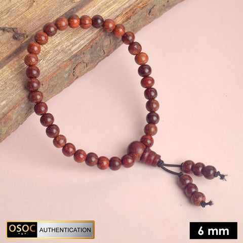 Original 6mm Red Chandan Bracelet Made from Pure Sandalwood Beads. Indiaβs Largest Pooja Accessories Brand - www.satvikstore.in