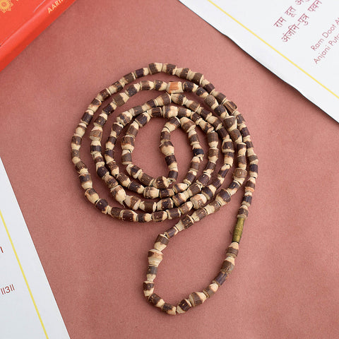 Original Tulsi Mala featuring hand-carved natural Tulsi beads, used for Japa, prayer, and spiritual healing. Indiaβs Premium Jap Mala Store- www.satvikstore.in