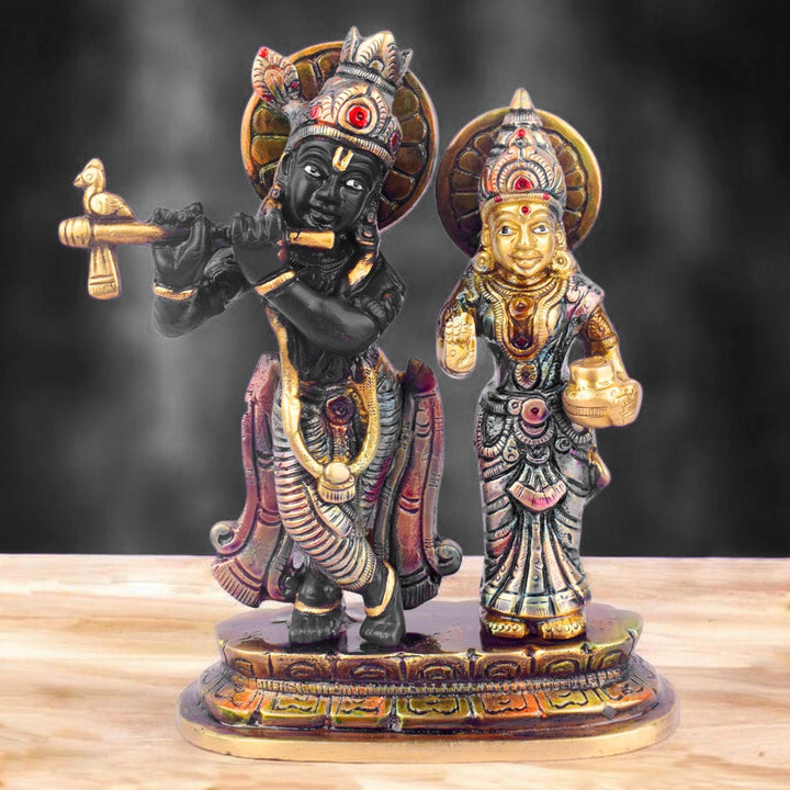 The 6.7 Inch Radha Krishna Idol for Spiritual Bliss is a stunning representation of divine love and harmony. This intricately crafted idol depicts Lord Krishna and Radha in their eternal, graceful union, radiating peace, devotion, and spiritual bliss.