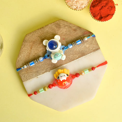 Set of 2 Cartoon-Themed Kids Rakhi with Roli Chawal and Ram Sita Stickers β Raksha Bandhan Gift Combo for Children. Indiaβs Largest Pooja Accessories Brand - www.satvikstore.in