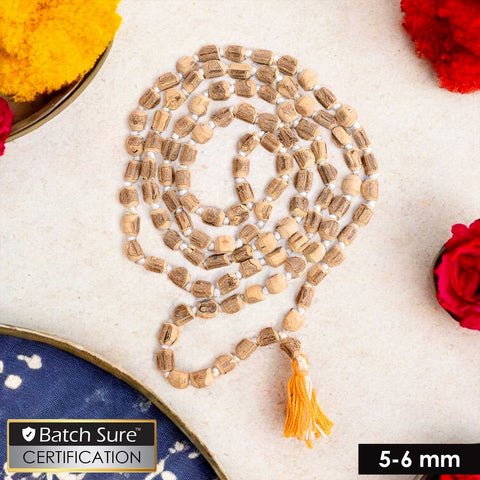 100% Original Tulsi Kanthi Jaap Mala with 5-6mm beads β authentic wooden prayer necklace used for chanting and meditation. Indiaβs Premium Jap Mala Store - www.satvikstore.in
